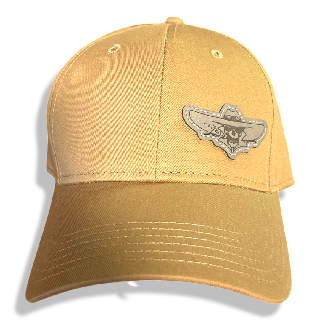 Bone Daddy's Leather Patch Ball Cap BoneDaddysCustomCycle