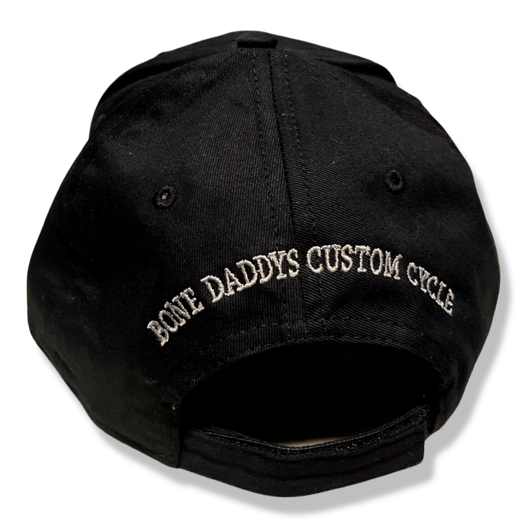 Bone Daddy's Leather Patch Ball Cap BoneDaddysCustomCycle